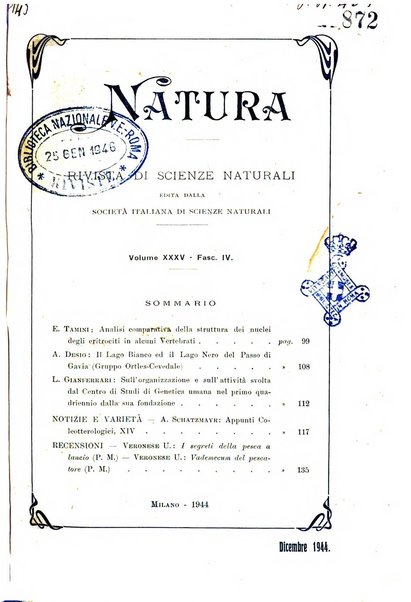 Natura rivista mensile di scienze naturali