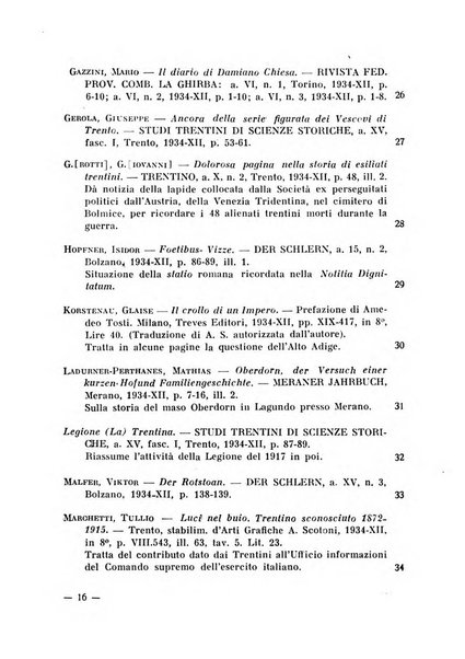 Bollettino bibliografico trimestrale della Venezia Tridentina