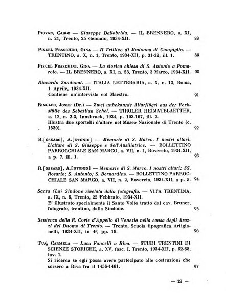 Bollettino bibliografico trimestrale della Venezia Tridentina