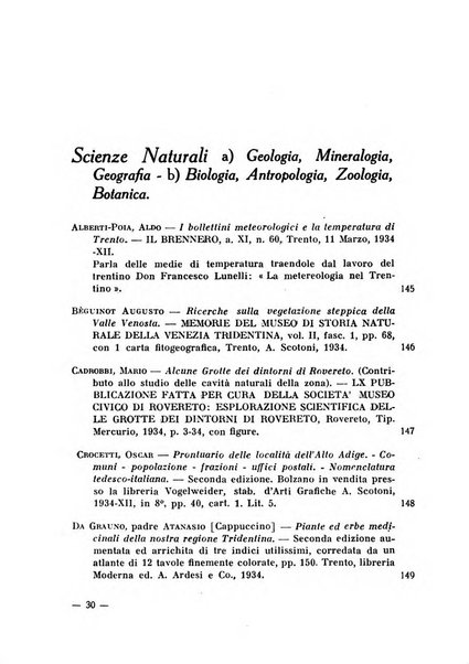 Bollettino bibliografico trimestrale della Venezia Tridentina