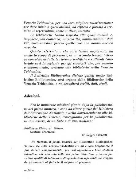 Bollettino bibliografico trimestrale della Venezia Tridentina