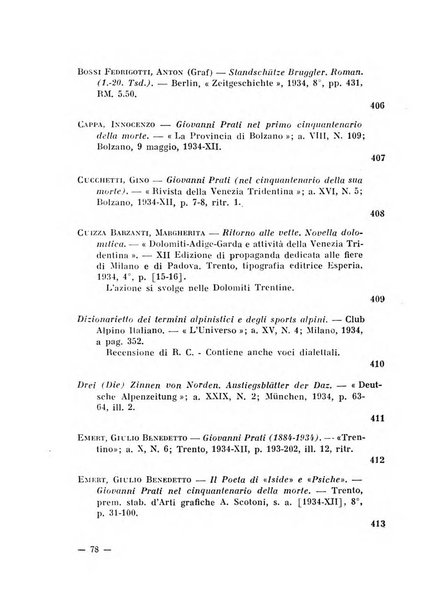 Bollettino bibliografico trimestrale della Venezia Tridentina