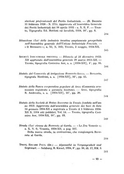 Bollettino bibliografico trimestrale della Venezia Tridentina