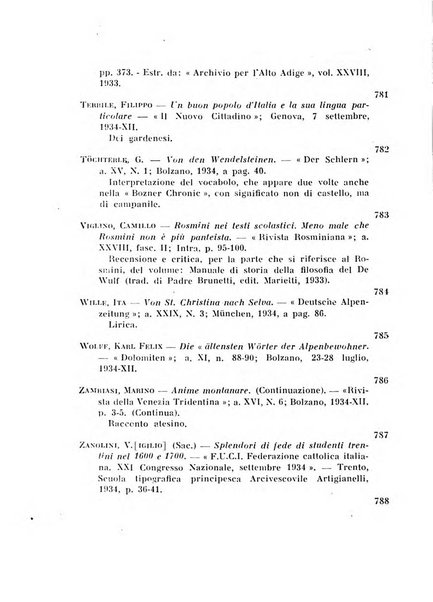 Bollettino bibliografico trimestrale della Venezia Tridentina