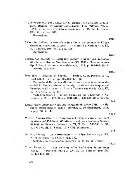 Bollettino bibliografico trimestrale della Venezia Tridentina