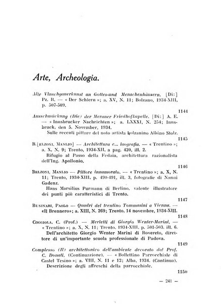 Bollettino bibliografico trimestrale della Venezia Tridentina