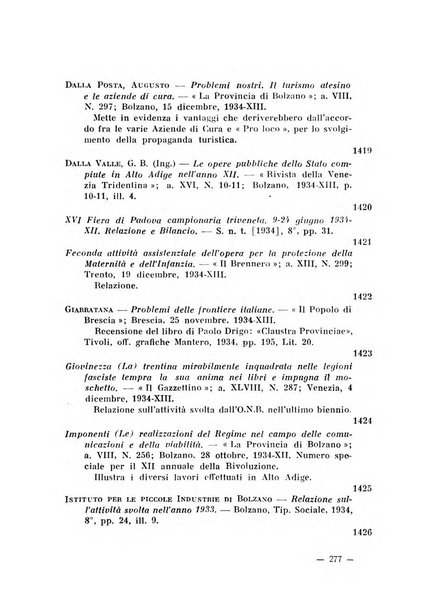 Bollettino bibliografico trimestrale della Venezia Tridentina