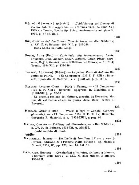 Bollettino bibliografico trimestrale della Venezia Tridentina