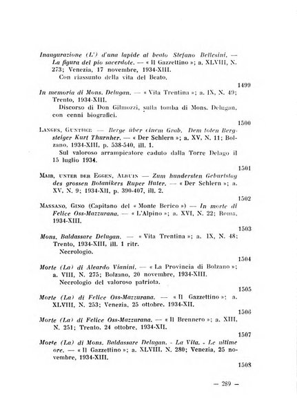 Bollettino bibliografico trimestrale della Venezia Tridentina