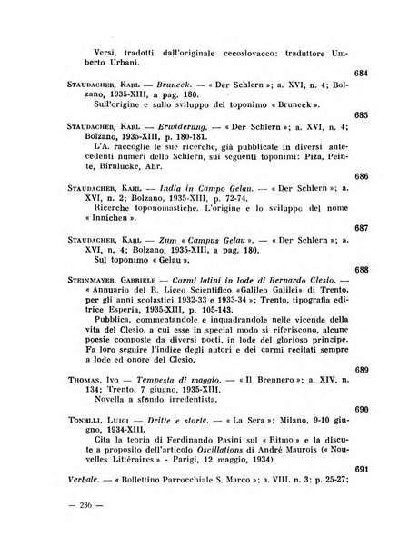 Bollettino bibliografico trimestrale della Venezia Tridentina