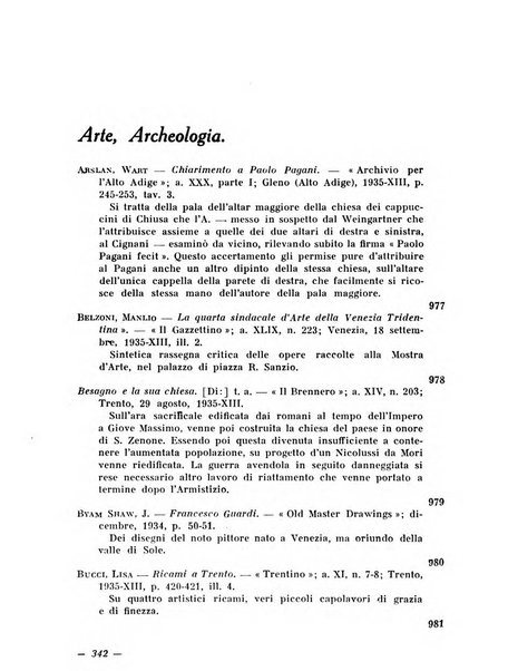 Bollettino bibliografico trimestrale della Venezia Tridentina