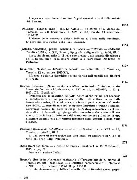 Bollettino bibliografico trimestrale della Venezia Tridentina