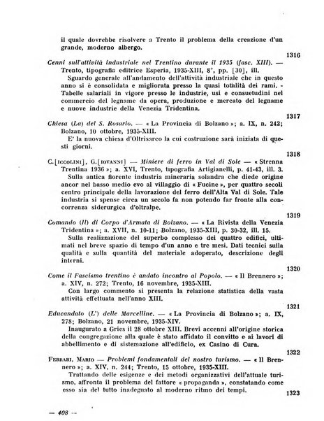 Bollettino bibliografico trimestrale della Venezia Tridentina