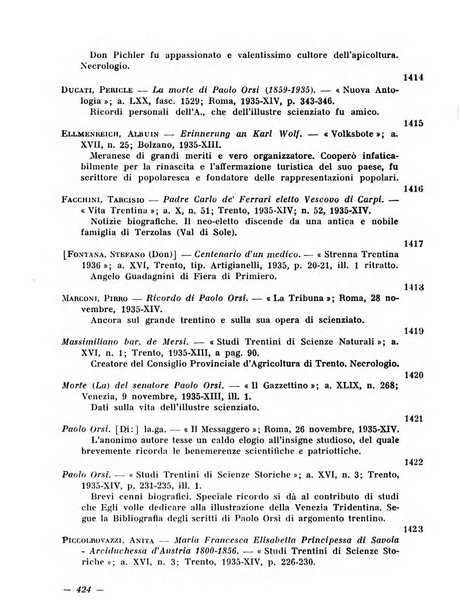 Bollettino bibliografico trimestrale della Venezia Tridentina