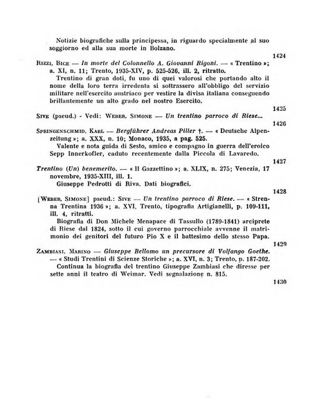 Bollettino bibliografico trimestrale della Venezia Tridentina