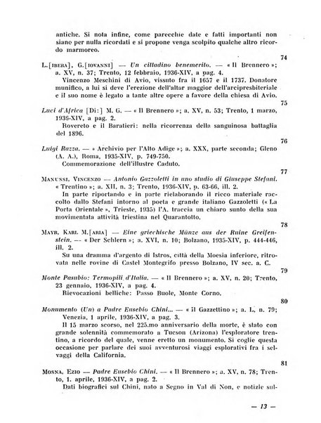 Bollettino bibliografico trimestrale della Venezia Tridentina