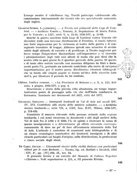 Bollettino bibliografico trimestrale della Venezia Tridentina