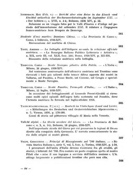 Bollettino bibliografico trimestrale della Venezia Tridentina