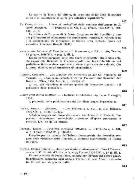 Bollettino bibliografico trimestrale della Venezia Tridentina