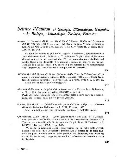 Bollettino bibliografico trimestrale della Venezia Tridentina