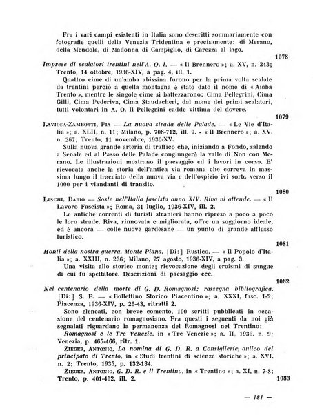 Bollettino bibliografico trimestrale della Venezia Tridentina