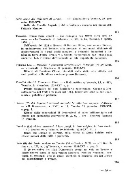 Bollettino bibliografico trimestrale della Venezia Tridentina