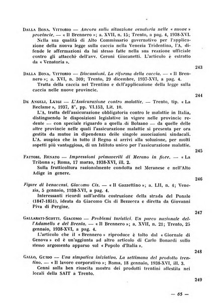 Bollettino bibliografico trimestrale della Venezia Tridentina