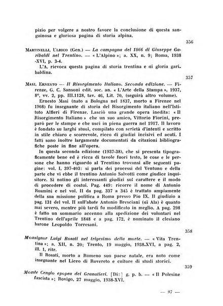 Bollettino bibliografico trimestrale della Venezia Tridentina