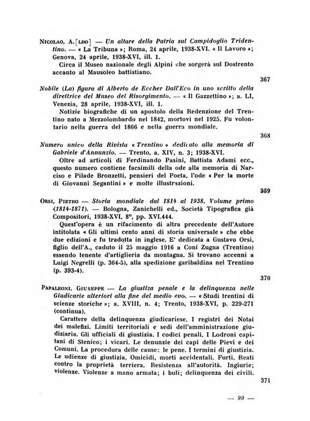 Bollettino bibliografico trimestrale della Venezia Tridentina