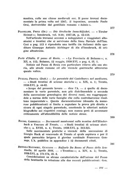 Bollettino bibliografico trimestrale della Venezia Tridentina