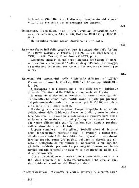 Bollettino bibliografico trimestrale della Venezia Tridentina