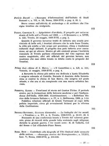 Bollettino bibliografico trimestrale della Venezia Tridentina