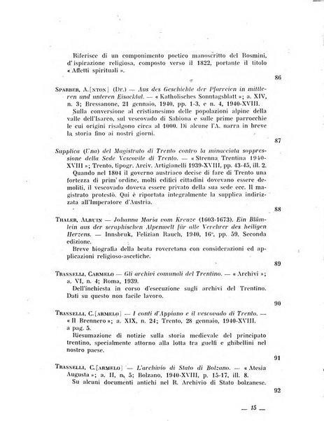 Bollettino bibliografico trimestrale della Venezia Tridentina