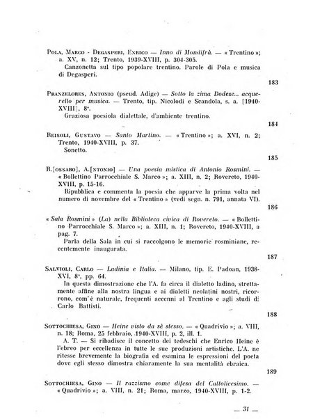 Bollettino bibliografico trimestrale della Venezia Tridentina