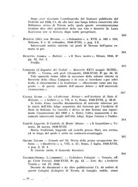 Bollettino bibliografico trimestrale della Venezia Tridentina