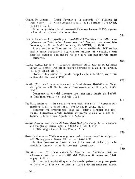 Bollettino bibliografico trimestrale della Venezia Tridentina