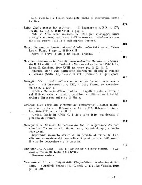 Bollettino bibliografico trimestrale della Venezia Tridentina