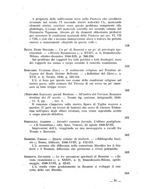 Bollettino bibliografico trimestrale della Venezia Tridentina