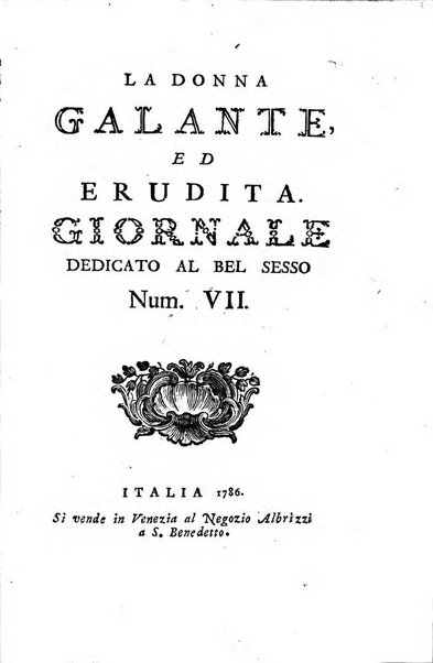 La donna galante ed erudita giornale dedicato al bel sesso