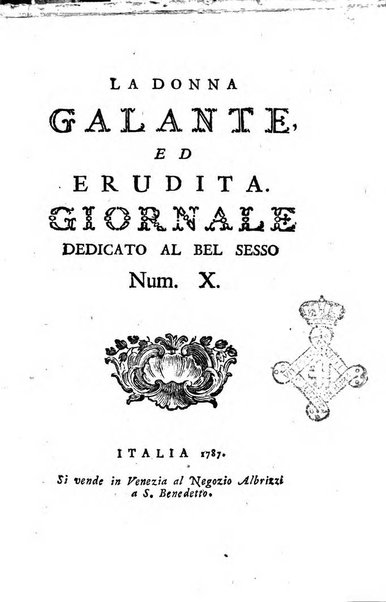 La donna galante ed erudita giornale dedicato al bel sesso