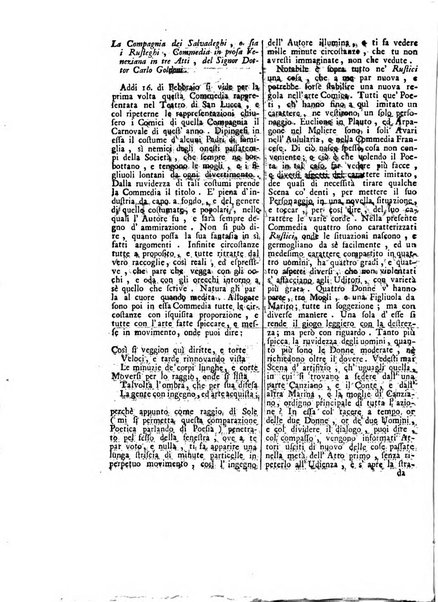 Gazzetta veneta che contiene tutto quello, ch'è da vendere, da comperare, da darsi a fitto, le cose ricercate, le perdute, le trovate, in Venezia, o fuori di Venezia, il prezzo delle merci, il valore de' cambj, ed altre notizie, parte dilettevoli, e parte utili al Pubblico