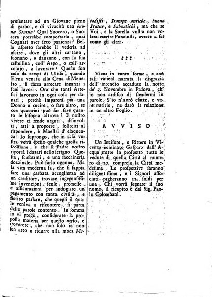 Gazzetta veneta che contiene tutto quello, ch'è da vendere, da comperare, da darsi a fitto, le cose ricercate, le perdute, le trovate, in Venezia, o fuori di Venezia, il prezzo delle merci, il valore de' cambj, ed altre notizie, parte dilettevoli, e parte utili al Pubblico