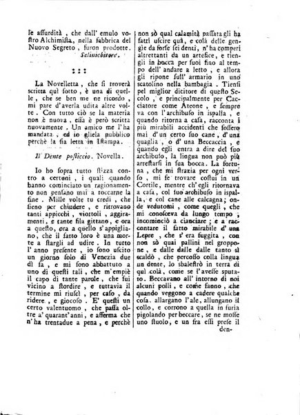 Gazzetta veneta che contiene tutto quello, ch'è da vendere, da comperare, da darsi a fitto, le cose ricercate, le perdute, le trovate, in Venezia, o fuori di Venezia, il prezzo delle merci, il valore de' cambj, ed altre notizie, parte dilettevoli, e parte utili al Pubblico