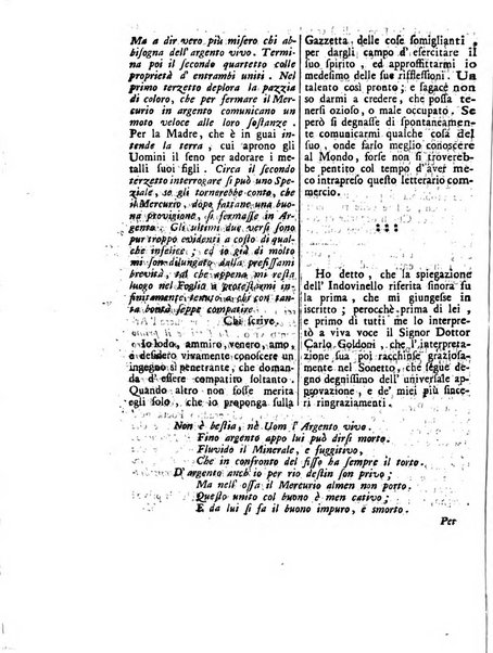 Gazzetta veneta che contiene tutto quello, ch'è da vendere, da comperare, da darsi a fitto, le cose ricercate, le perdute, le trovate, in Venezia, o fuori di Venezia, il prezzo delle merci, il valore de' cambj, ed altre notizie, parte dilettevoli, e parte utili al Pubblico