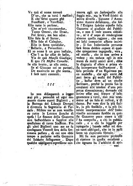 Gazzetta veneta che contiene tutto quello, ch'è da vendere, da comperare, da darsi a fitto, le cose ricercate, le perdute, le trovate, in Venezia, o fuori di Venezia, il prezzo delle merci, il valore de' cambj, ed altre notizie, parte dilettevoli, e parte utili al Pubblico