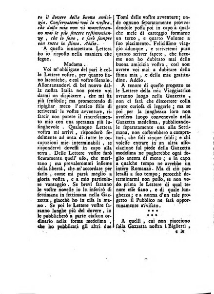 Gazzetta veneta che contiene tutto quello, ch'è da vendere, da comperare, da darsi a fitto, le cose ricercate, le perdute, le trovate, in Venezia, o fuori di Venezia, il prezzo delle merci, il valore de' cambj, ed altre notizie, parte dilettevoli, e parte utili al Pubblico