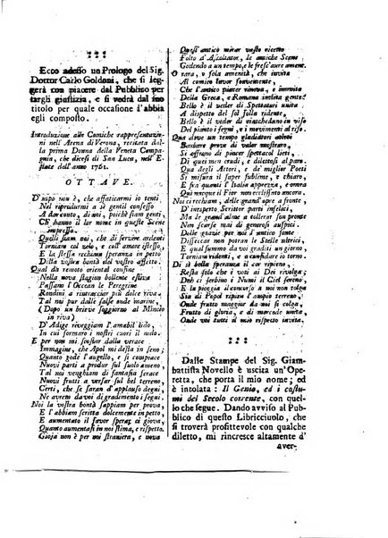 Gazzetta veneta che contiene tutto quello, ch'è da vendere, da comperare, da darsi a fitto, le cose ricercate, le perdute, le trovate, in Venezia, o fuori di Venezia, il prezzo delle merci, il valore de' cambj, ed altre notizie, parte dilettevoli, e parte utili al Pubblico