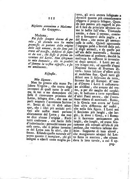 Gazzetta veneta che contiene tutto quello, ch'è da vendere, da comperare, da darsi a fitto, le cose ricercate, le perdute, le trovate, in Venezia, o fuori di Venezia, il prezzo delle merci, il valore de' cambj, ed altre notizie, parte dilettevoli, e parte utili al Pubblico