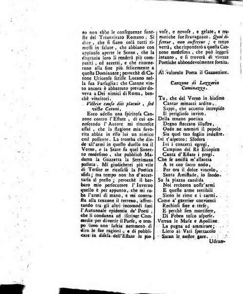 Gazzetta veneta che contiene tutto quello, ch'è da vendere, da comperare, da darsi a fitto, le cose ricercate, le perdute, le trovate, in Venezia, o fuori di Venezia, il prezzo delle merci, il valore de' cambj, ed altre notizie, parte dilettevoli, e parte utili al Pubblico