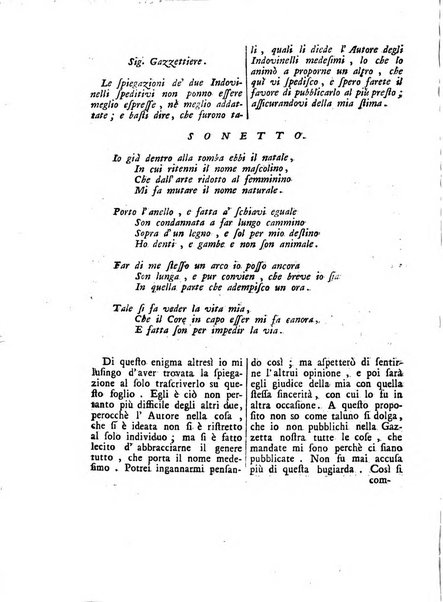 Gazzetta veneta che contiene tutto quello, ch'è da vendere, da comperare, da darsi a fitto, le cose ricercate, le perdute, le trovate, in Venezia, o fuori di Venezia, il prezzo delle merci, il valore de' cambj, ed altre notizie, parte dilettevoli, e parte utili al Pubblico